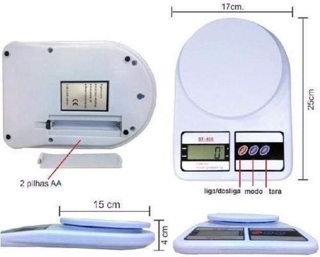 Imagem de Pesar Alimentos Até 10Kg Balança Com Visor Digital