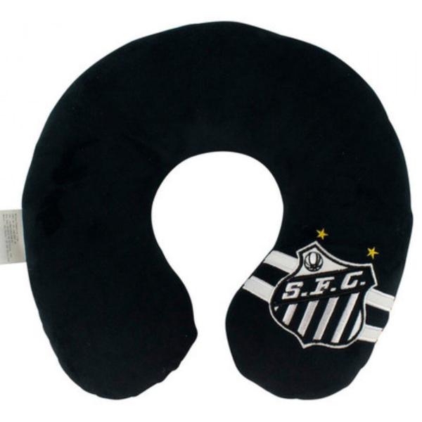 Imagem de Pescoceira Fibra Escudo Time Santos 28x29 Cm Cor Preto