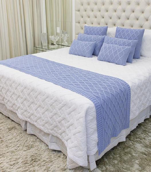 Imagem de Peseira Cama Queen Trico Manta Sofá 230cmx60cm Cod 1064Q1