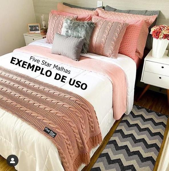 Imagem de Peseira Com Franja Cama Queen 230X60Cm 1032.5 Rose