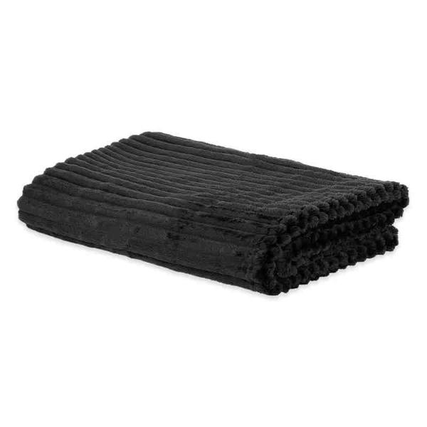 Peseira Flannel Corduroy Casal 1,94 x 0,80 Preto Niazitex Imagem de Peseira Flannel Corduroy Casal 1,94 x 0,80 Preto Niazitex