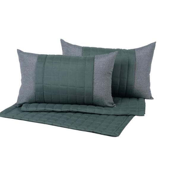 Peseira King Aurora 5 peças Percal Verde - Lilly Home Enxovais Imagem de Peseira King Aurora 5 peças Percal Verde