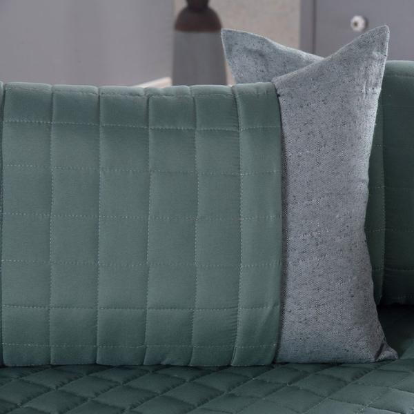Peseira King Aurora 5 peças Percal Verde - Lilly Home Enxovais Imagem de Peseira King Aurora 5 peças Percal Verde
