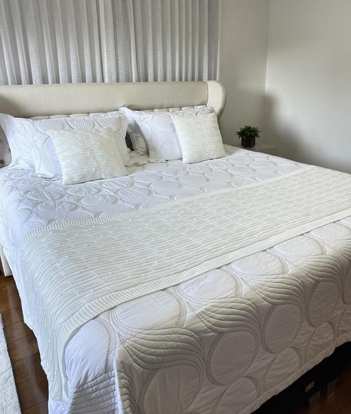 Imagem de Peseira Manta Trico Cama Casal King 260x60cm Trançada