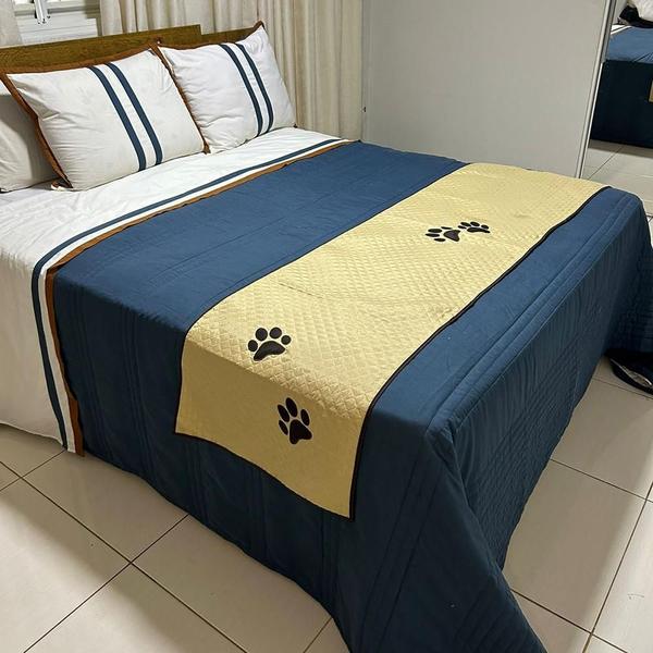 Imagem de Peseira Pet Impermeável Para Cama Casal 01 Pç Avelã