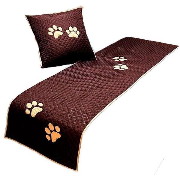 Imagem de Peseira Pet Impermeável Para Cama Queen 03 Pçs Marrom