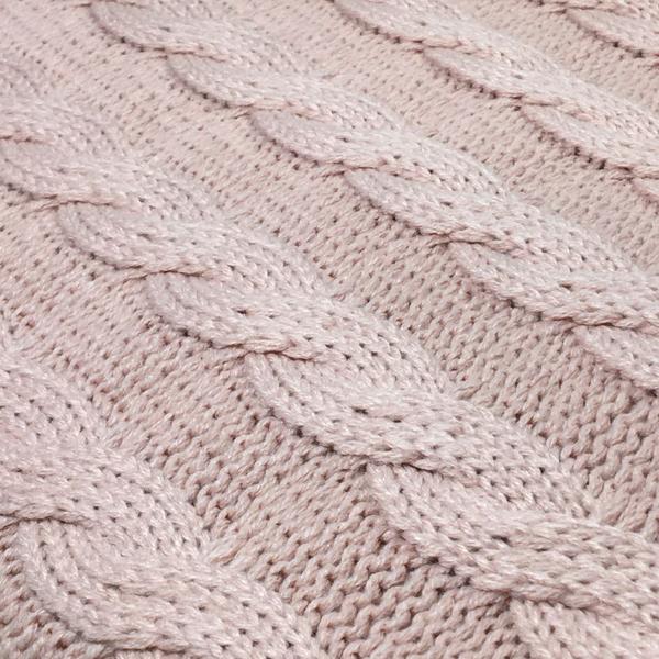 Imagem de Peseira Queen Tricot Clássico  230x60cm  Casa Paloma - Rosé