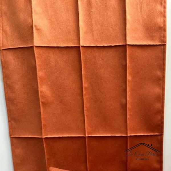 Imagem de Peseira Suede drapeada Queen 2,30x45 terracota