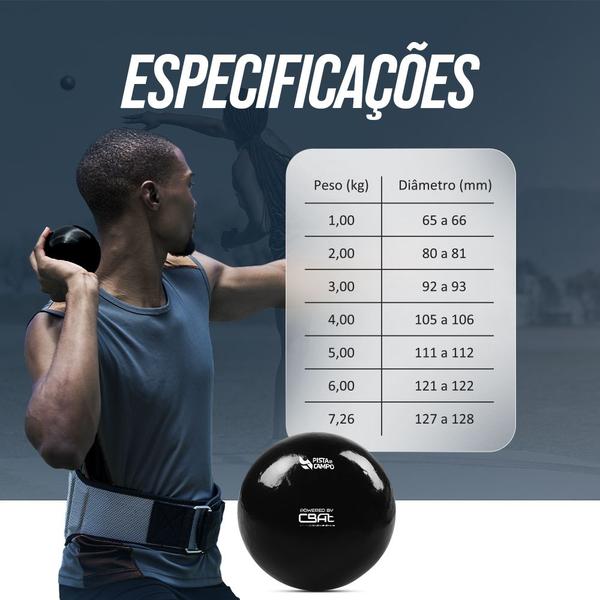 Imagem de Peso arremesso de peso de atletismo em aço 2kg Pista e Campo