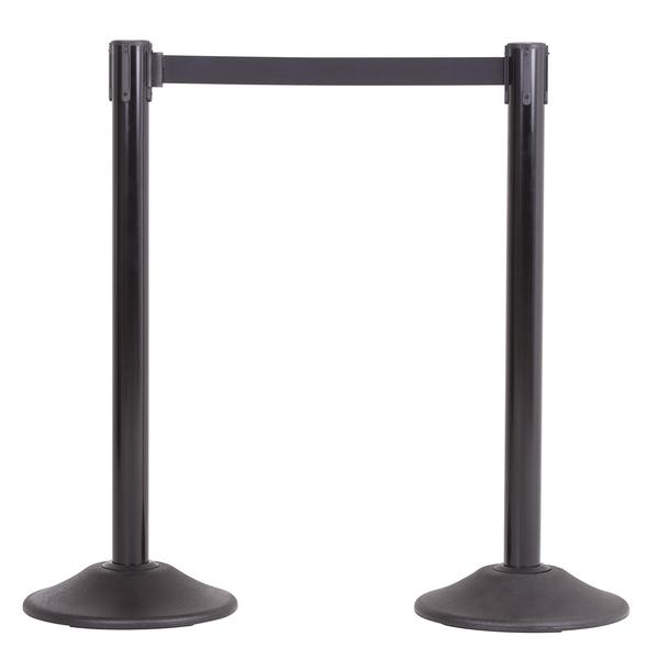 Imagem de Peso dos EUA - U2102EXT Heavy Duty Premium Steel Crowd Control Stanchion com correia retrátil estendida de 13 pés