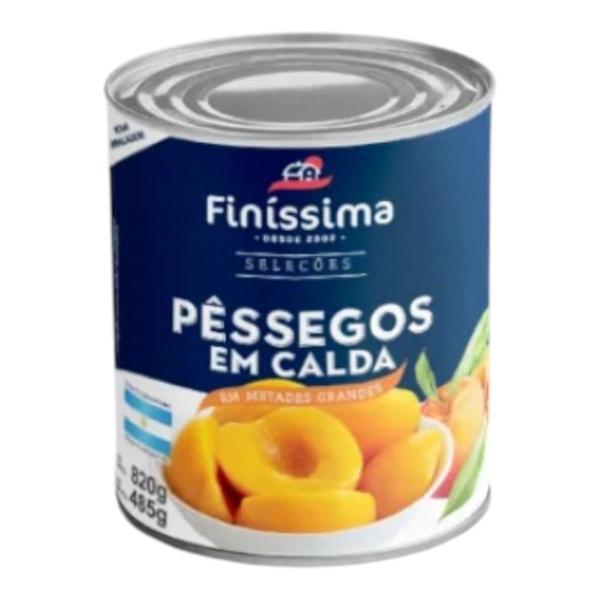 Pêssego Em Caldas Finíssimo 485g Imagem de Pêssego Em Caldas Finíssimo 485g