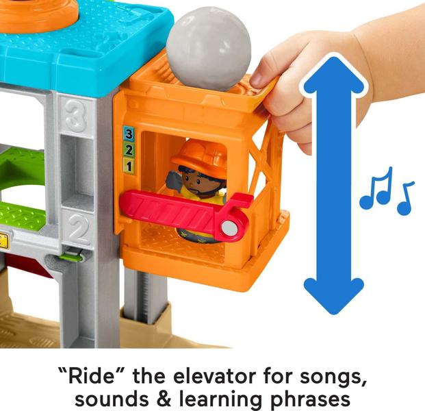 Pessoas pequenas de fisher-price carregam 'n aprender canteiro de obras, playset musical com caminhão de lixo para crianças e crianças pré-escolares de 1 1/2 a 5 anos Imagem de Pessoas pequenas de fisher-price carregam 'n aprender canteiro de obras, playset musical com caminhão de lixo para crianças e crianças pré-escolares de 1 1/2 a 5 anos