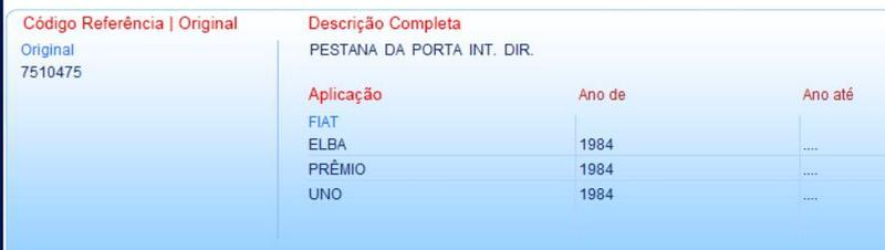 Imagem de Pestana Porta Interna Direito Uno Premio Elba Fiat 147 - cod 779