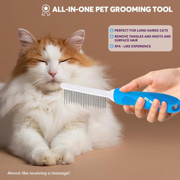 Imagem de Pet Grooming Comb Shopping GD para cães e gatos com Long & Sh