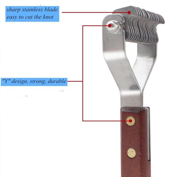 Imagem de Pet Grooming Comb Wokex Dog Cat Knot Cutter Removedores de cabelo