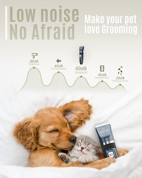 Imagem de Pet Shaver Clippers oneisall, recarregável de baixo ruído, sem fio