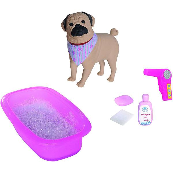 Imagem de Pet Wash Cachorro de vinil banho divertido com banheira + acessorios 7 pecas na caixa