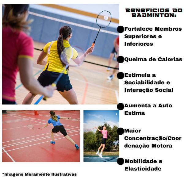Imagem de Peteca de Badminton C/6 Petecas Nylon e Cortiça Master