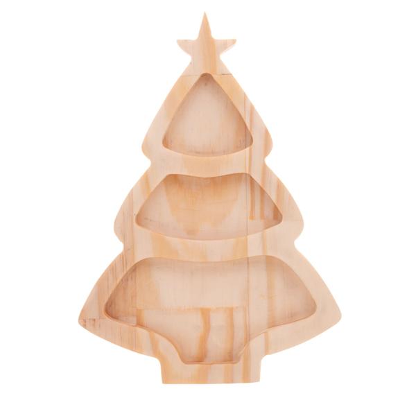 Imagem de Petisqueira Árvore Natal Madeira Pinus 30 cm - Woodart