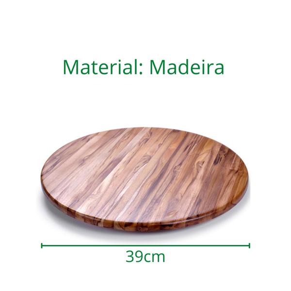 Imagem de Petisqueira Bailarina Madeira Teca Giratória Ø39cm