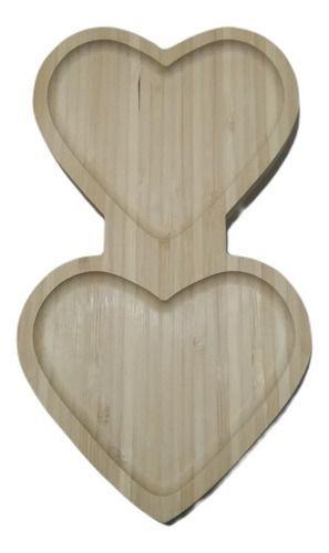 Imagem de Petisqueira De Bambu Coração Duplo Com Duas Divisórias