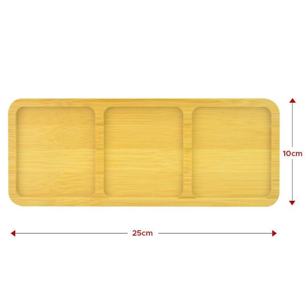 Imagem de Petisqueira De Bambu Cozinha Resistente Durável 25Cm X 10Cm