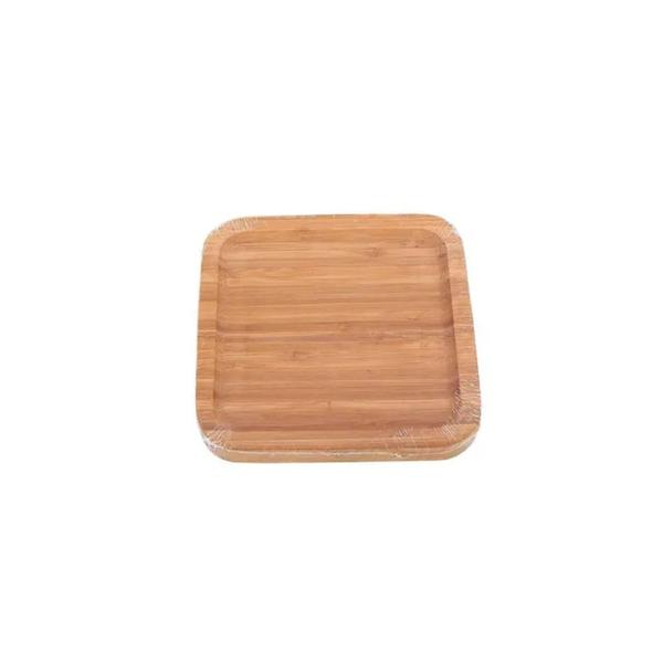 Petisqueira de Bambu Mini Bandeja Pires Madeira Quadrado 13cm - COISARIA Imagem de Petisqueira de Bambu Mini Bandeja Pires Madeira Quadrado 13cm