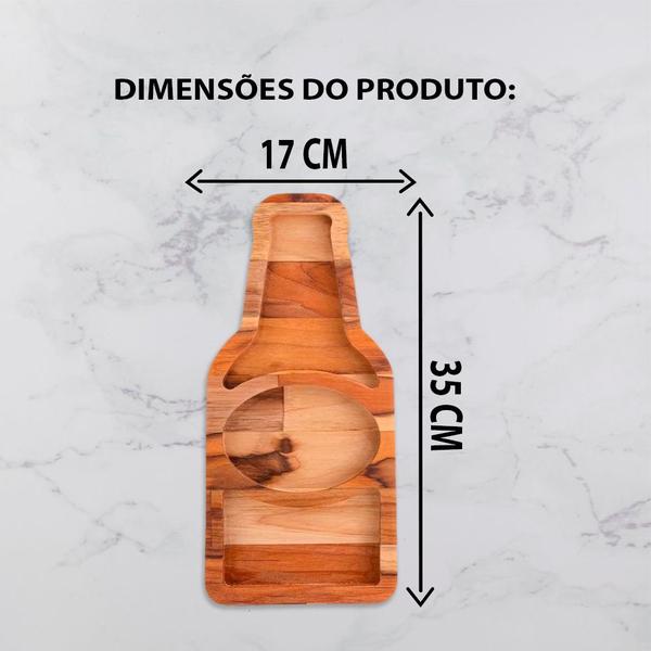 Imagem de Petisqueira de madeira em forma de garrafa wolff