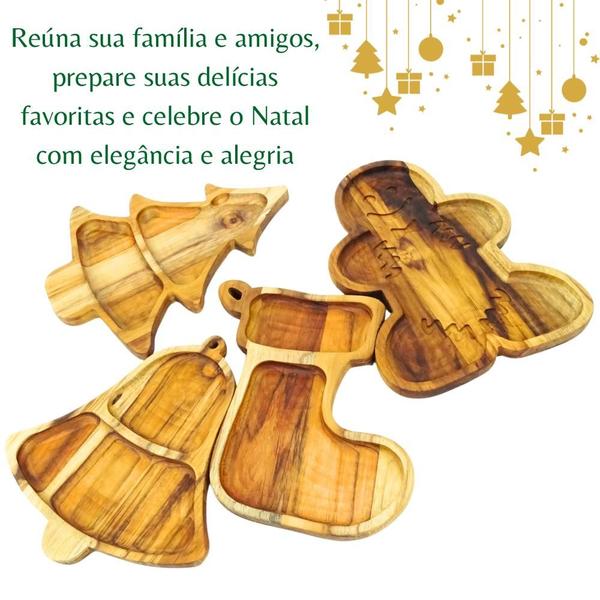 Imagem de Petisqueira De Natal Mesa Posta Natalina Kit com 4