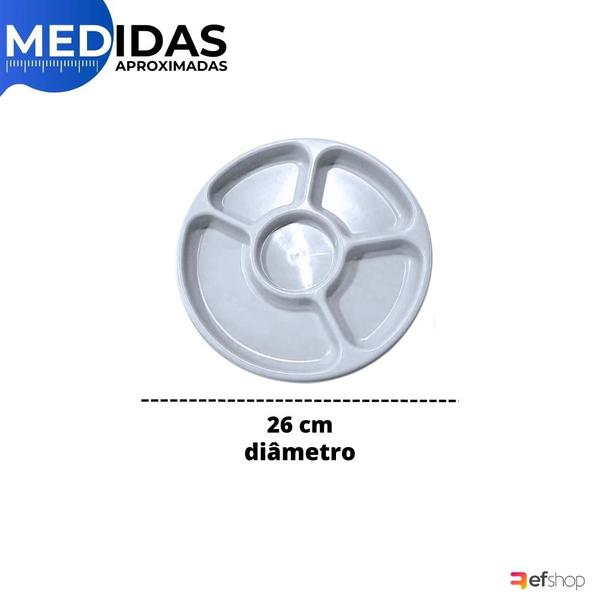 Petisqueira de Plastico Redonda 5 Divisória Decorativa C/ Paliteiro Petiscos Frios - Plas Tutti Imagem de Petisqueira de Plastico Redonda 5 Divisória Decorativa C/ Paliteiro Petiscos Frios