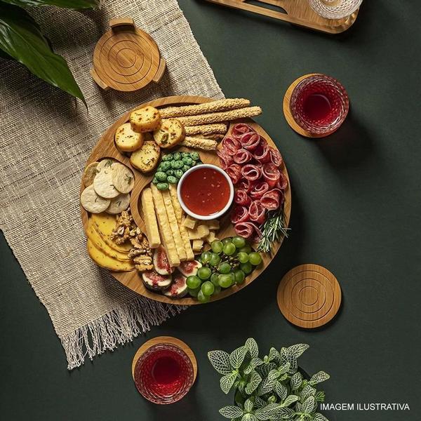 Petisqueira Grande Prática Ecokitchen Bambu Leve Durável - Mimo Imagem de Petisqueira Grande Prática Ecokitchen Bambu Leve Durável