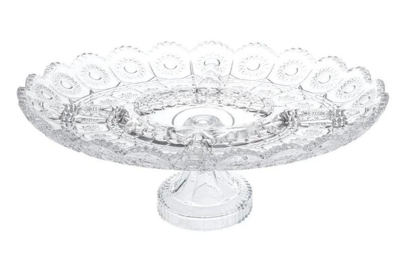 Petisqueira Oval Cristal com Pé 36x23cm - Vidro - Sakura Glass Imagem de Petisqueira Oval Cristal com Pé 36x23cm - Vidro