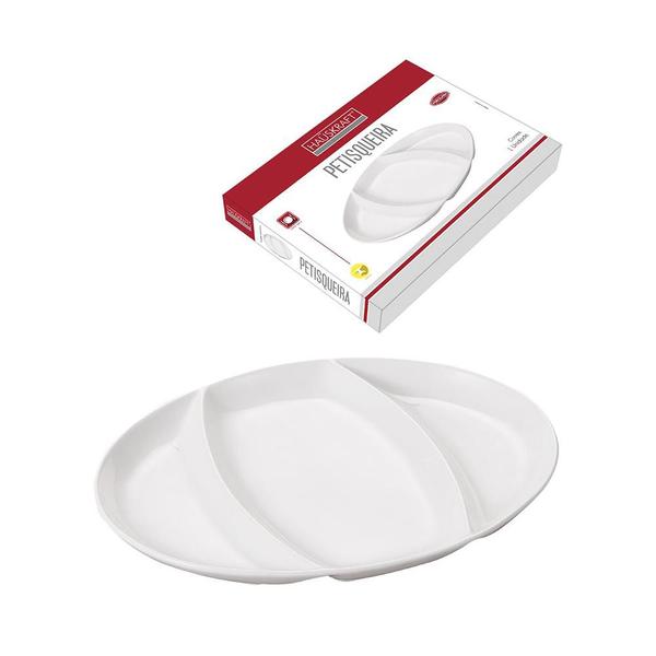 Imagem de Petisqueira Oval em Porcelana 27,8x20,6x2,4cm - Hauskraft