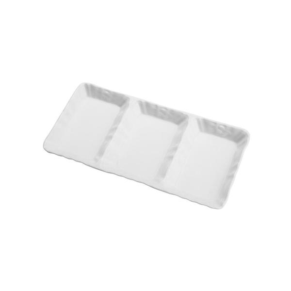Petisqueira Porcelana 3 Divisões 28X14x3cm - Wolff Imagem de Petisqueira Porcelana 3 Divisões 28X14x3cm - Wolff