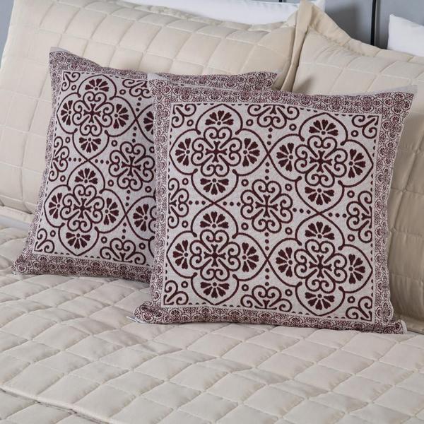 Imagem de Pezeira para Cama Casal Queen Grécia Jacquard Dupla Face 3Pçs