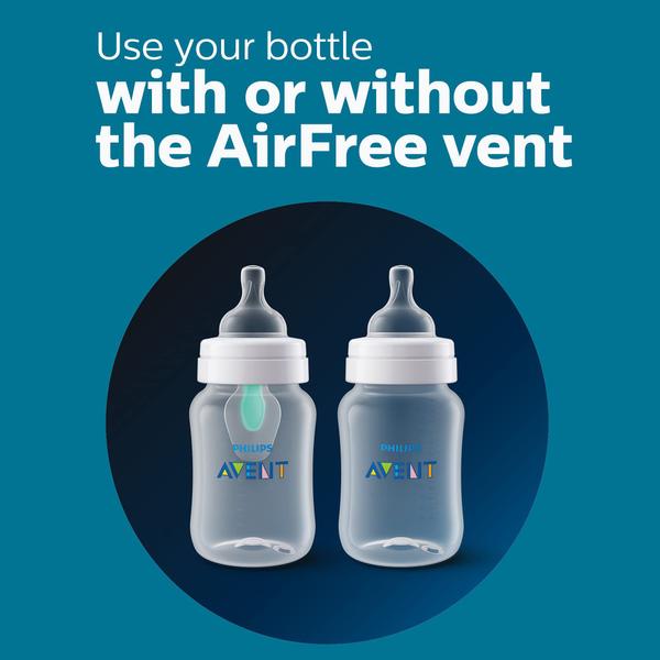 Imagem de Philips AVENT Baby Bottles Anti-Colic com ventilação AirFree, 4oz, 4pk, Clear, SCY701/04