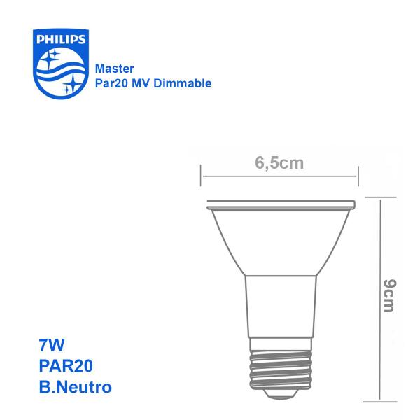 Imagem de Philips Lâmpada Par20 Dimerizavel 7W 220v Branco Neutro E27