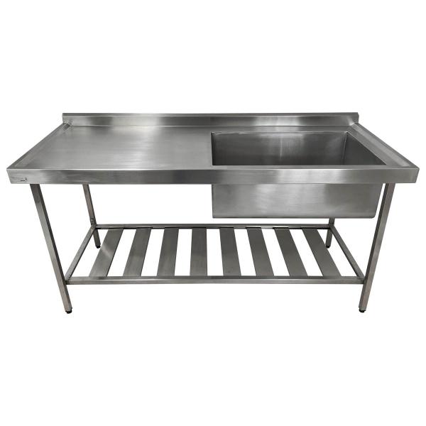 Imagem de Pia Aço Inox Industrial 170x70x90 cm Cuba Grande Cubão Direita Nortinox