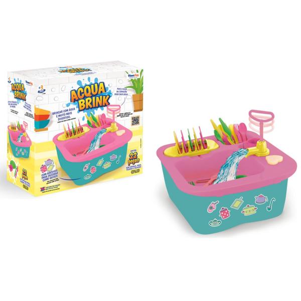 Pia Cozinha Rosa De Brinquedo Acqua Brink Menina Infantil - Homeplay Imagem de Pia Cozinha Rosa De Brinquedo Acqua Brink Menina Infantil