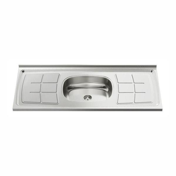 Pia de Cozinha Bali 1,20m Inox Com Válvula Ghelplus Imagem de Pia de Cozinha Bali 1,20m Inox Com Válvula Ghelplus