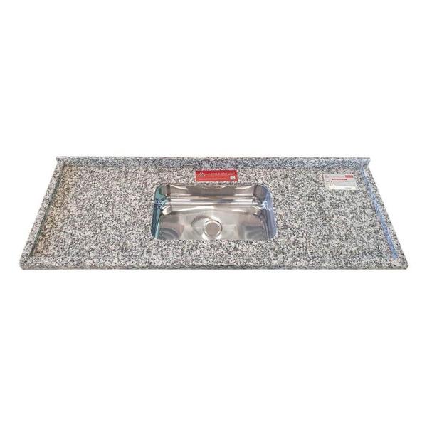 Pia de Cozinha Granito 150 Cm Corumba Plus Cuba Simples - L.A PIAS E GRANITOS Imagem de Pia de Cozinha Granito 150 Cm Corumba Plus Cuba Simples