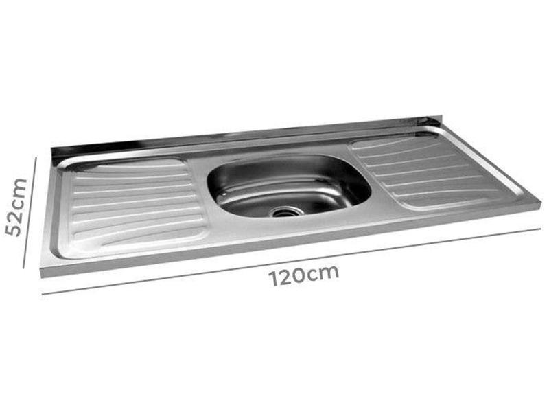 Imagem de Pia de Cozinha Inox 120x52cm Ghel Plus - 00823/120