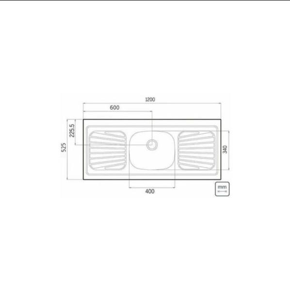 Imagem de pia inox standard 120x52 tramontina