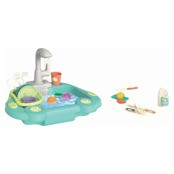 Pia Lava Louça Acqua Magic Braskit Com 19 Acessórios Cozinha Infantil de Brinquedo Sai Água De Verdade Imagem de Pia Lava Louça Acqua Magic Braskit Com 19 Acessórios Cozinha Infantil de Brinquedo Sai Água De Verdade