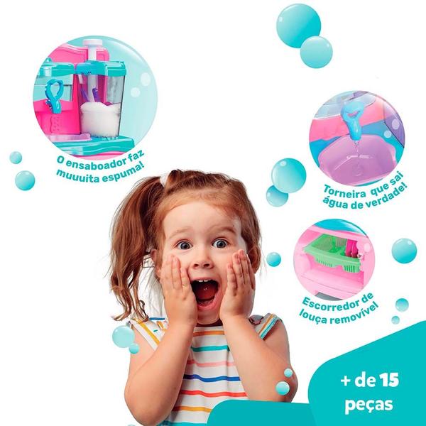 Imagem de Pia Lava-Louças Infantil - Acqua Bubble - Sai Água - Cardoso Toys