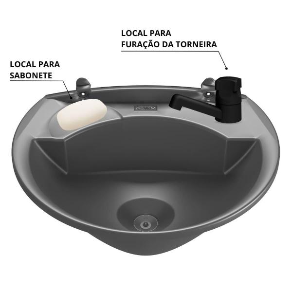 Pia Lavatório Banheiro 4L+ Sifão + Torneira + Engate + Broca - Astra Imagem de Pia Lavatório Banheiro 4L+ Sifão + Torneira + Engate + Broca