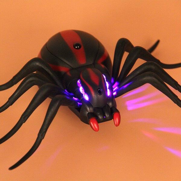 Imagem de Piada Brinquedo Controle Remoto Controle Remoto Animal LED Luz RC Insetos Formiga Barata Aranha Eletrônica Animal Robô Modelo Brincadeira Brinquedo Truque Animais eletrônicos