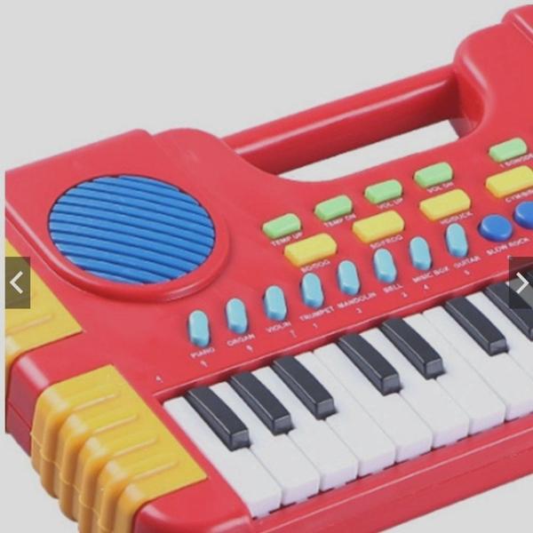 Imagem de Piano Center Infantil Teclado Musical 31 Teclas 8 Sons Vermelho