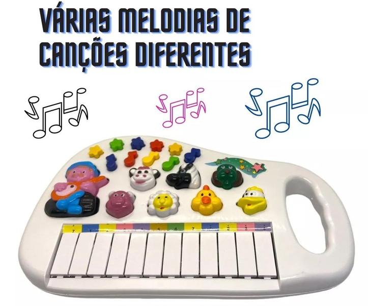 Imagem de Piano de Brinquedo Teclado Infantil Animais da Fazenda Teclado Bebê