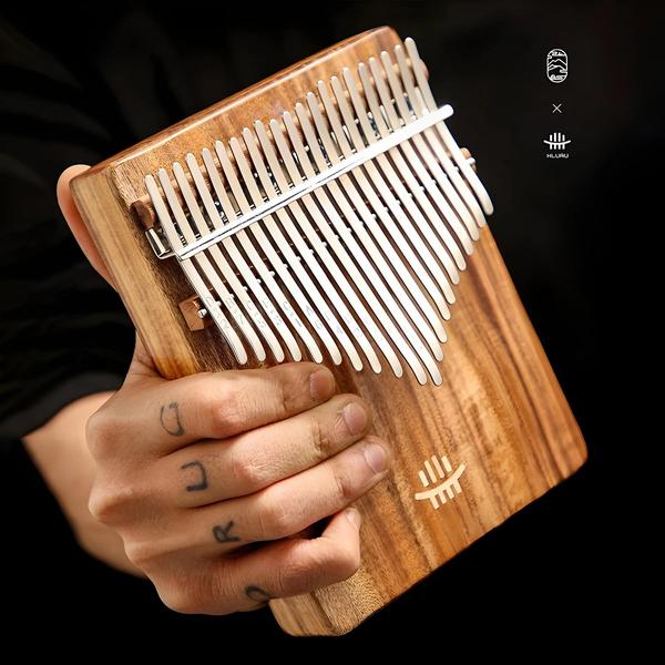 Imagem de Piano De Polegar Hluru Kalimba De 21 Teclas, Instrumento Musical Portátil De Madeira De Alta